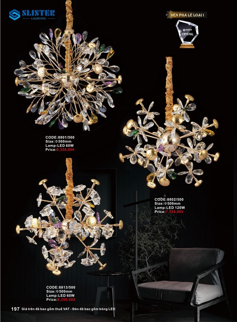 Catalogue đèn trang trí Slister Lighting