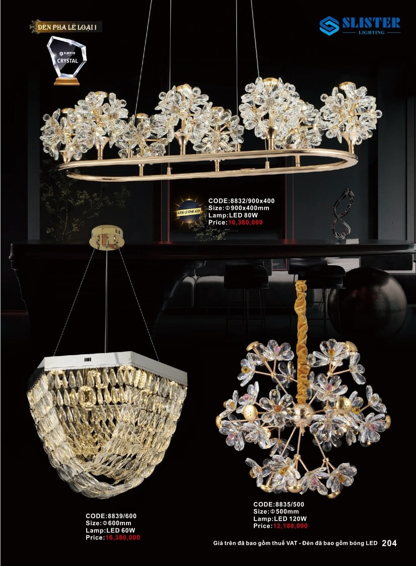 Catalogue đèn trang trí Slister Lighting