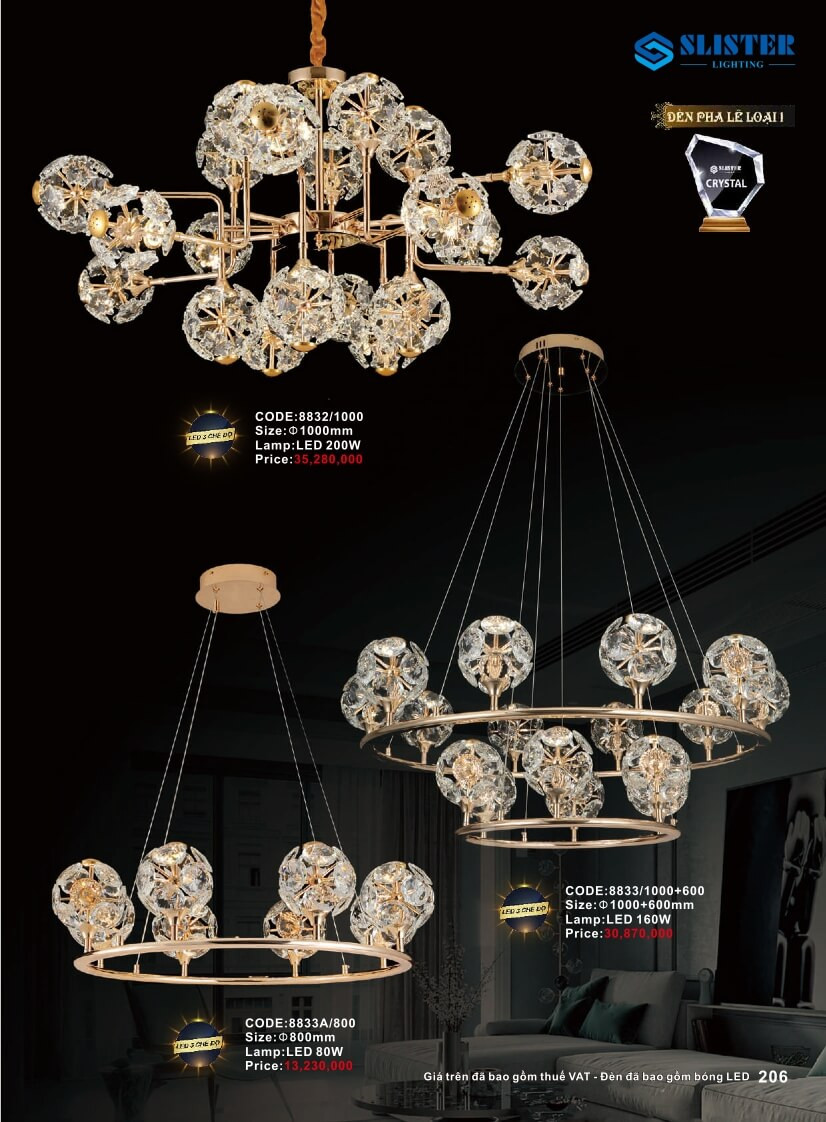 Catalogue đèn trang trí Slister Lighting