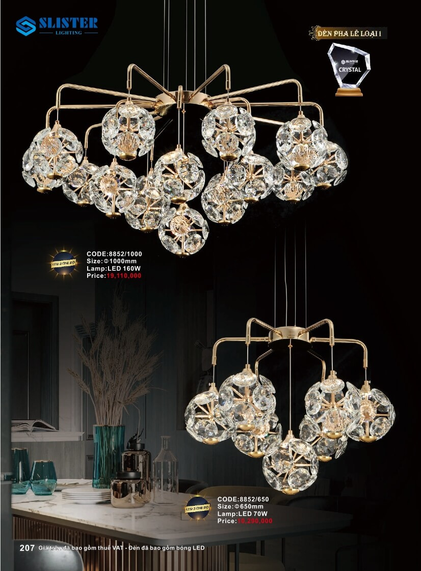 Catalogue đèn trang trí Slister Lighting