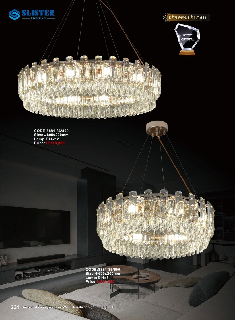 Catalogue đèn trang trí Slister Lighting