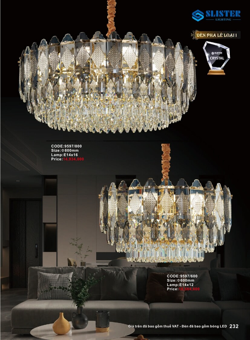 Catalogue đèn trang trí Slister Lighting