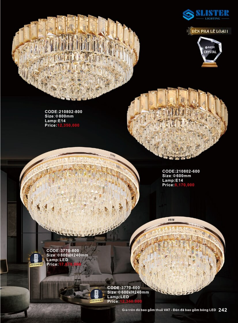 Catalogue đèn trang trí Slister Lighting