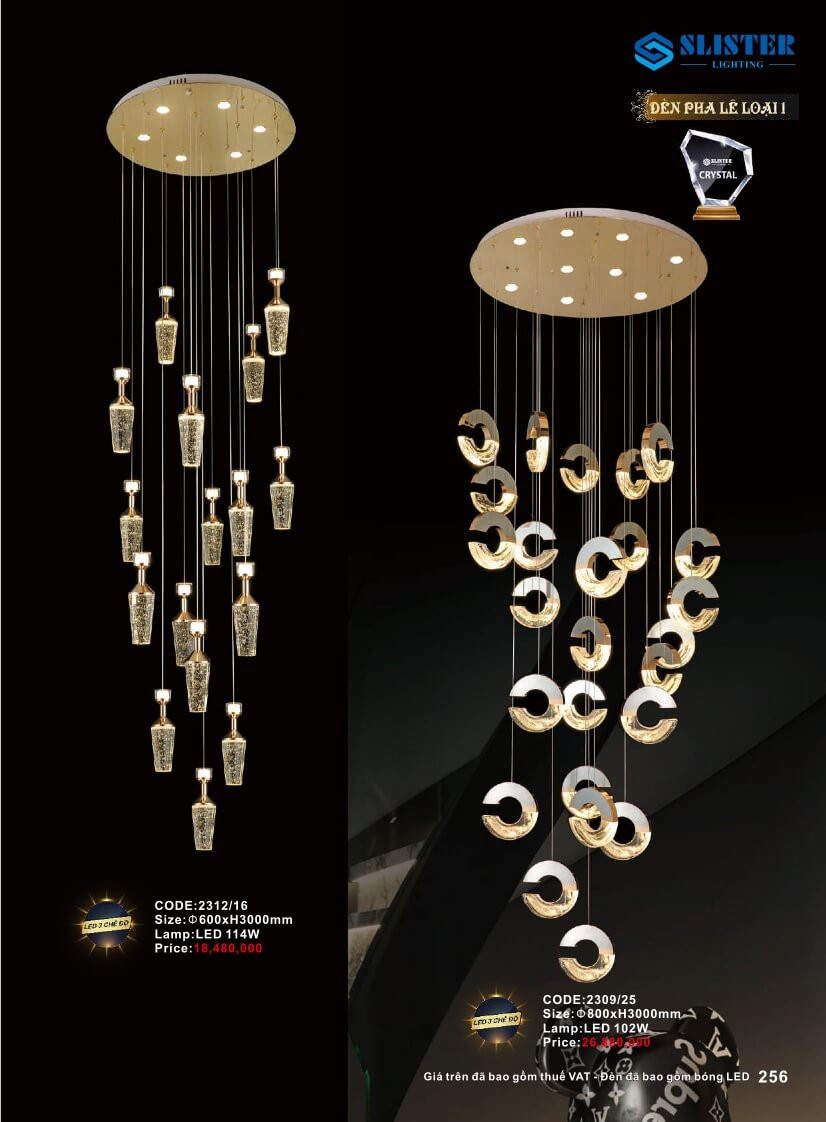 Catalogue đèn trang trí Slister Lighting