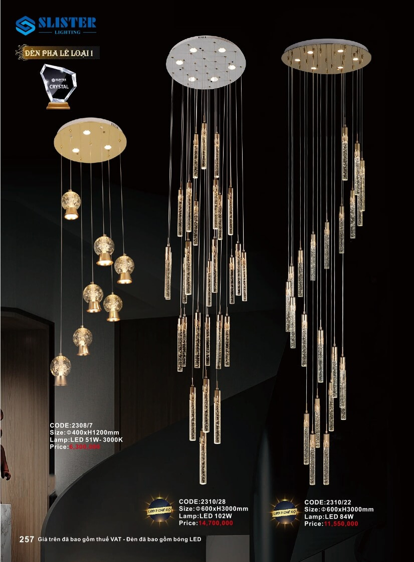 Catalogue đèn trang trí Slister Lighting