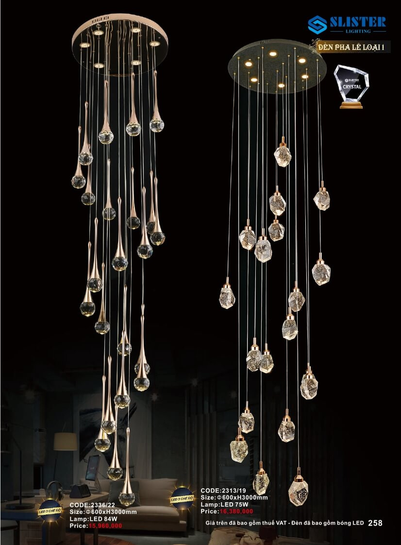 Catalogue đèn trang trí Slister Lighting