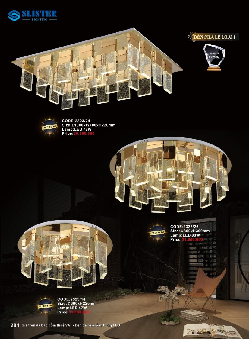 Catalogue đèn trang trí Slister Lighting