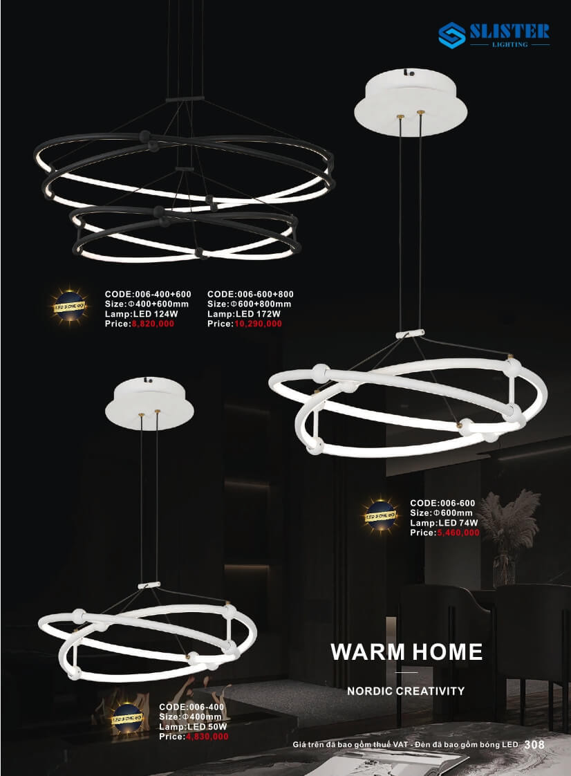 Catalogue đèn trang trí Slister Lighting