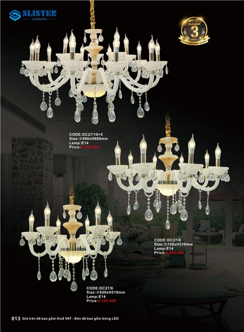 Catalogue đèn trang trí Slister Lighting