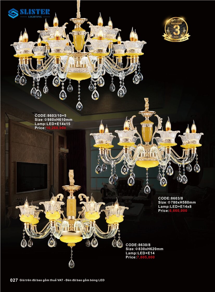 Catalogue đèn trang trí Slister Lighting