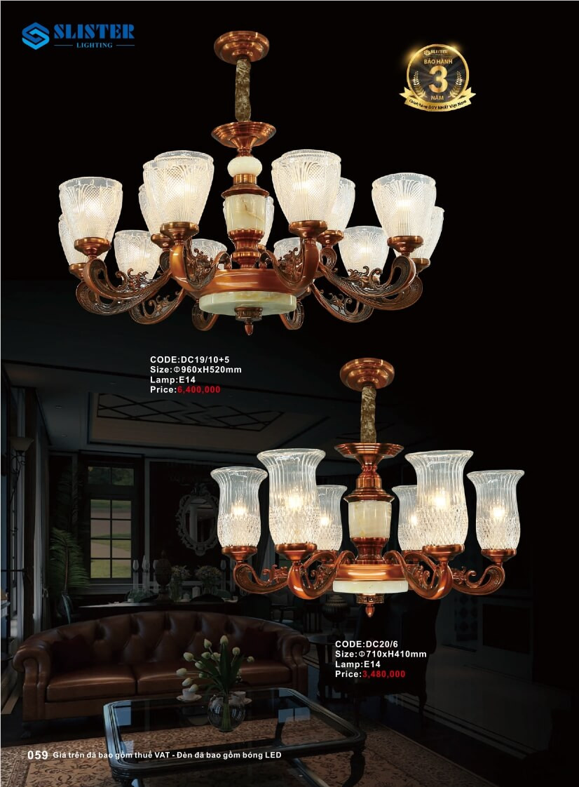 Catalogue đèn trang trí Slister Lighting