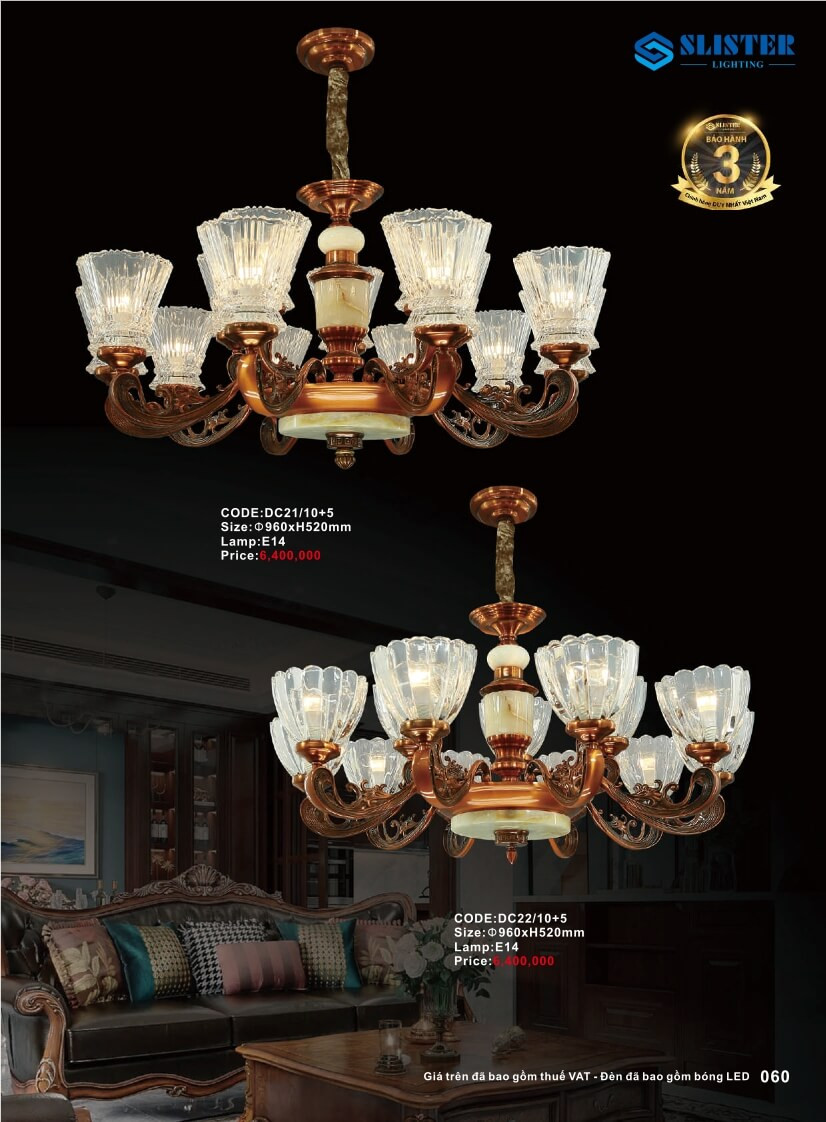 Catalogue đèn trang trí Slister Lighting