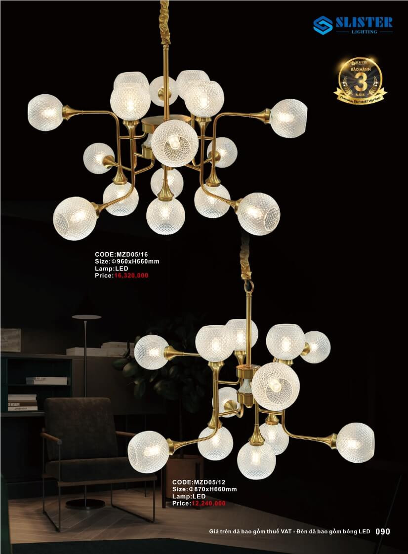 Catalogue đèn trang trí Slister Lighting