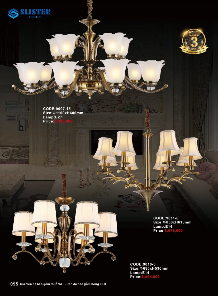 Catalogue đèn trang trí Slister Lighting