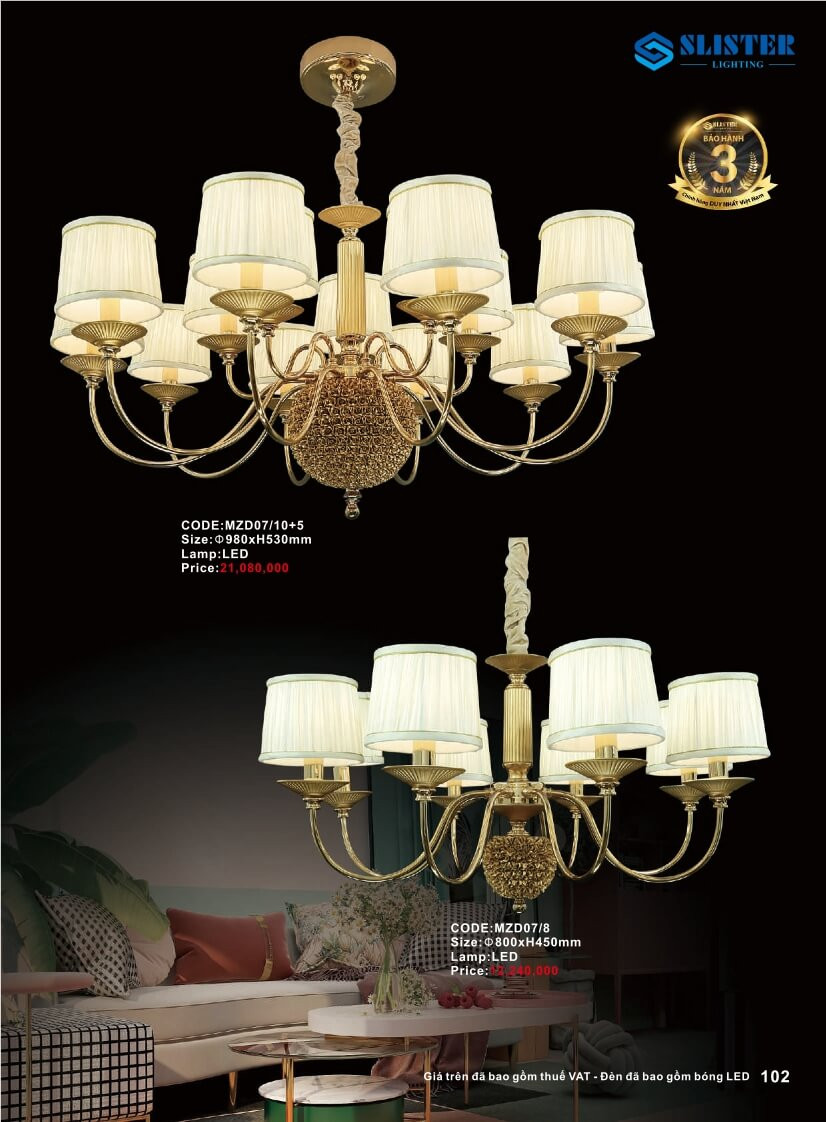 Catalogue đèn trang trí Slister Lighting