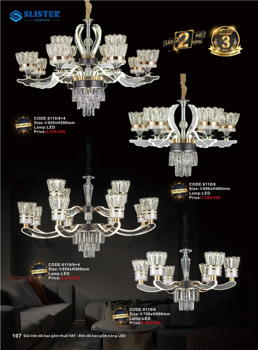 Catalogue đèn trang trí Slister Lighting