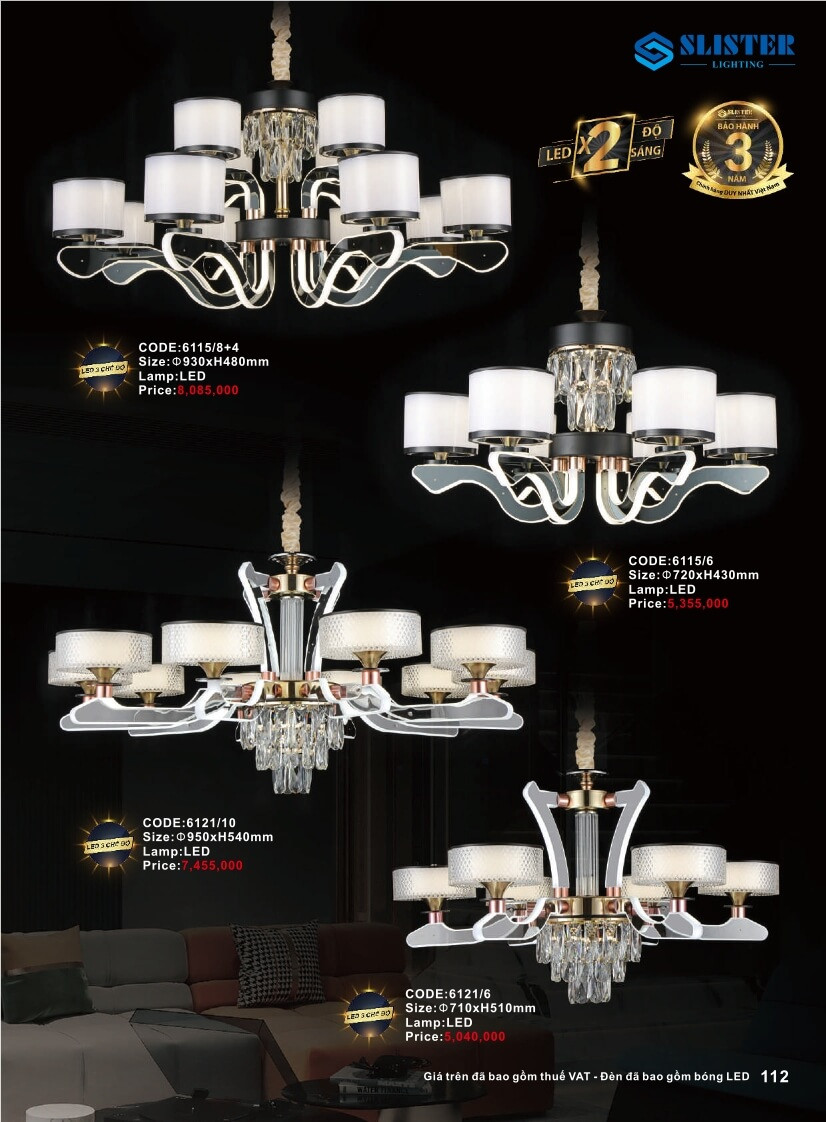 Catalogue đèn trang trí Slister Lighting