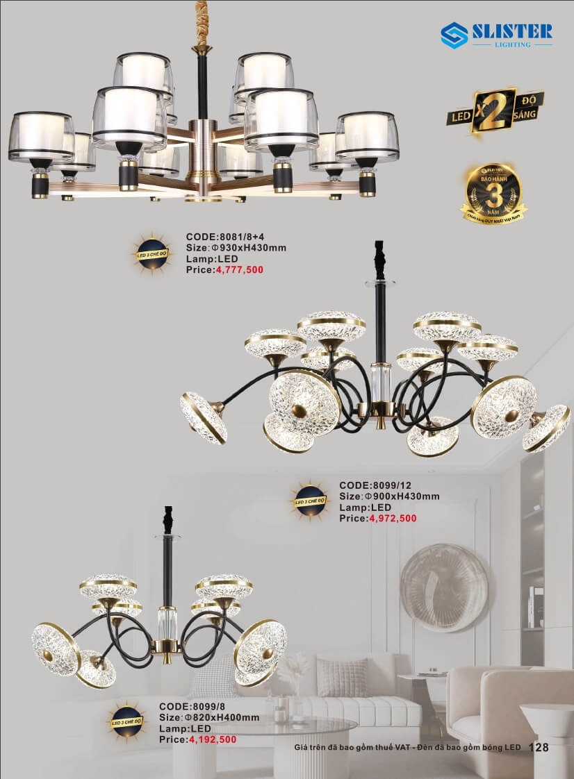 Catalogue đèn trang trí Slister Lighting