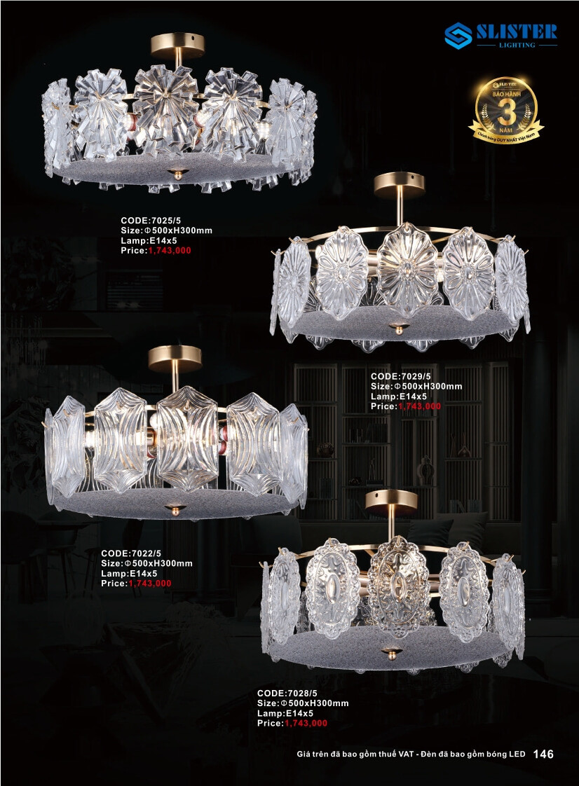 Catalogue đèn trang trí Slister Lighting