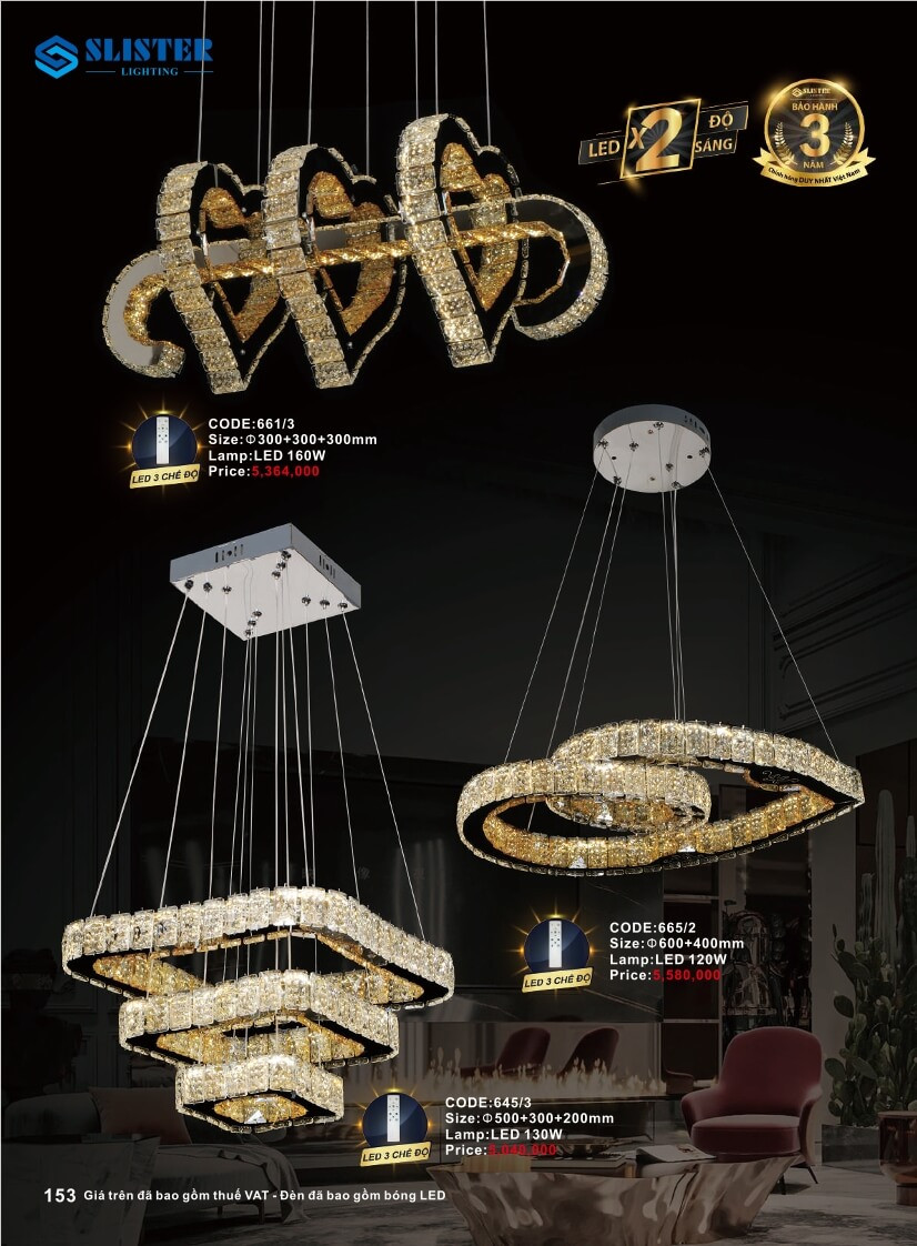 Catalogue đèn trang trí Slister Lighting