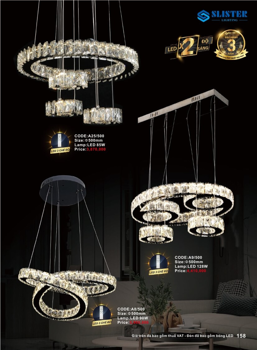 Catalogue đèn trang trí Slister Lighting