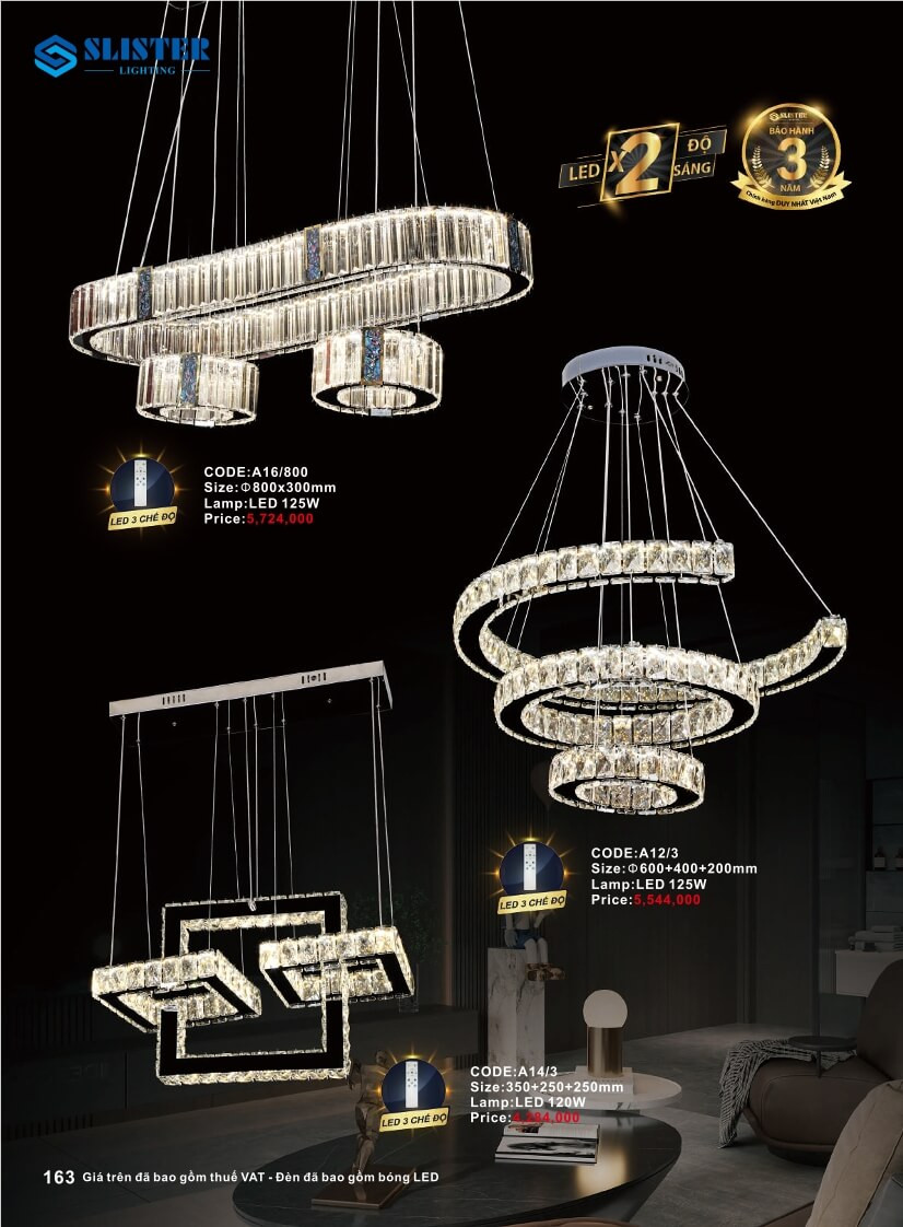 Catalogue đèn trang trí Slister Lighting