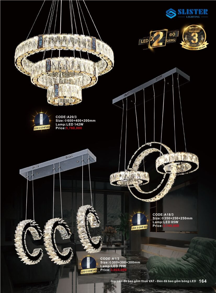 Catalogue đèn trang trí Slister Lighting