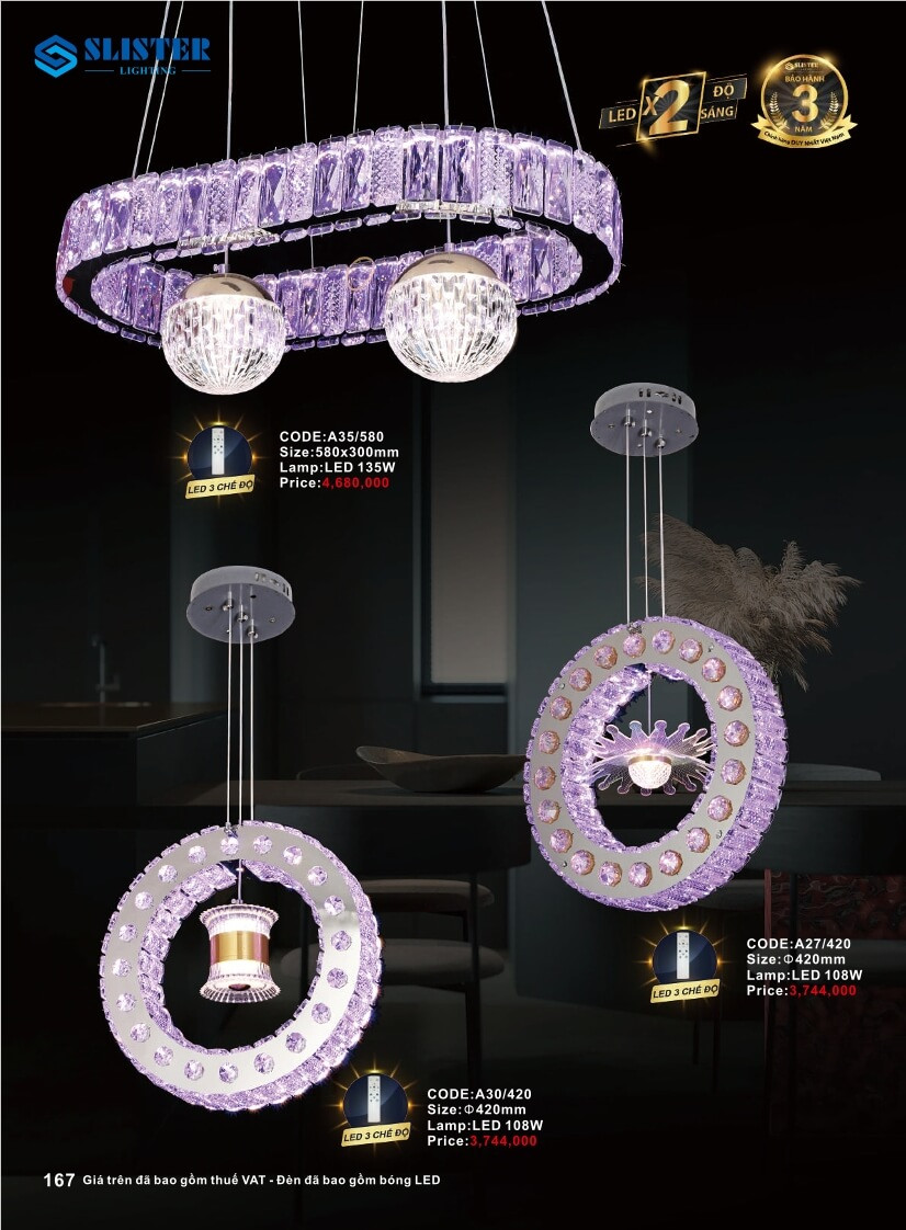 Catalogue đèn trang trí Slister Lighting