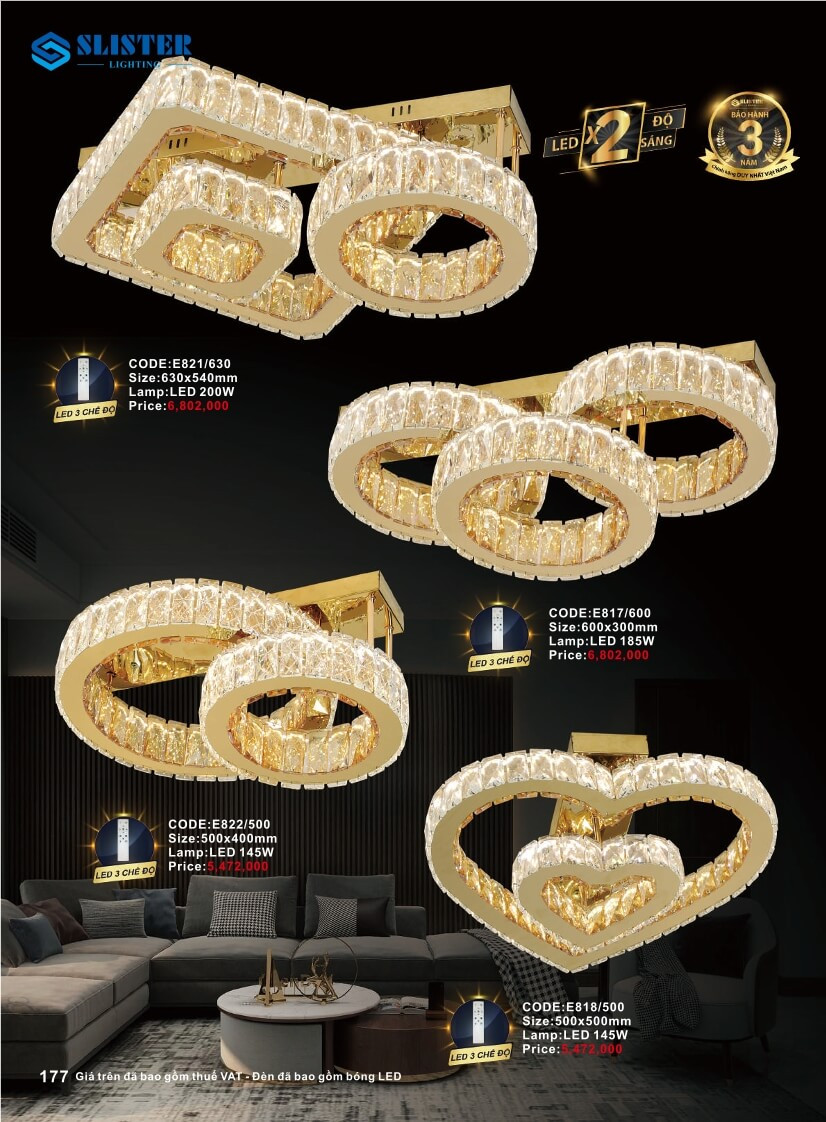 Catalogue đèn trang trí Slister Lighting