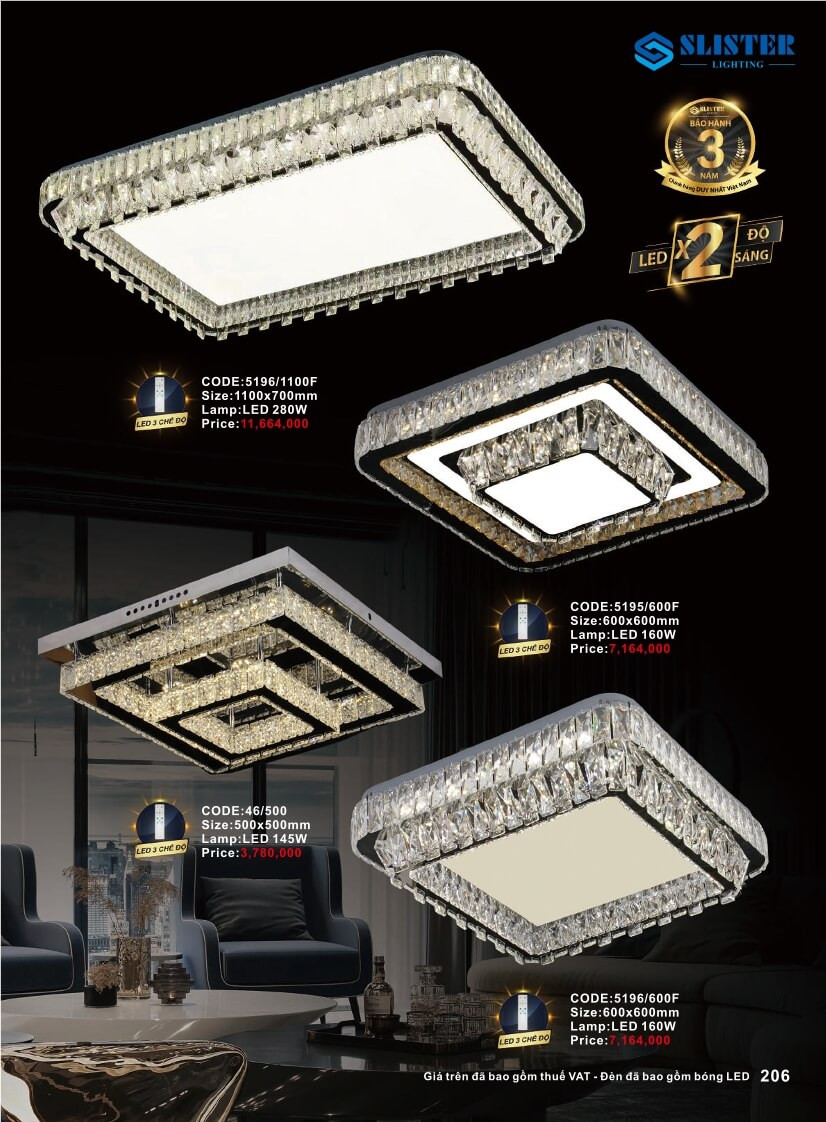 Catalogue đèn trang trí Slister Lighting