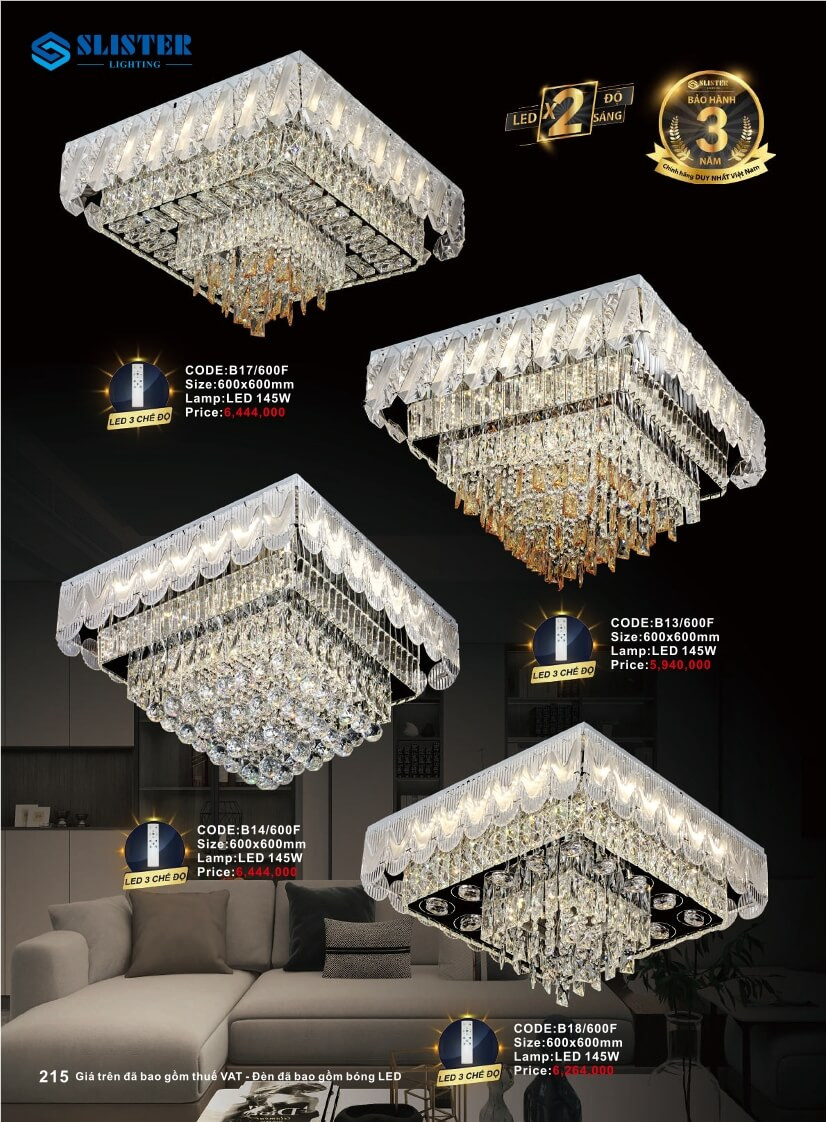 Catalogue đèn trang trí Slister Lighting