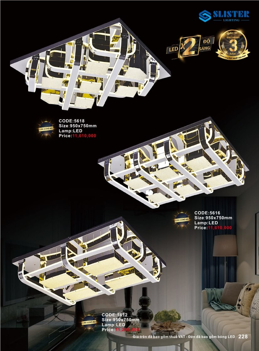 Catalogue đèn trang trí Slister Lighting