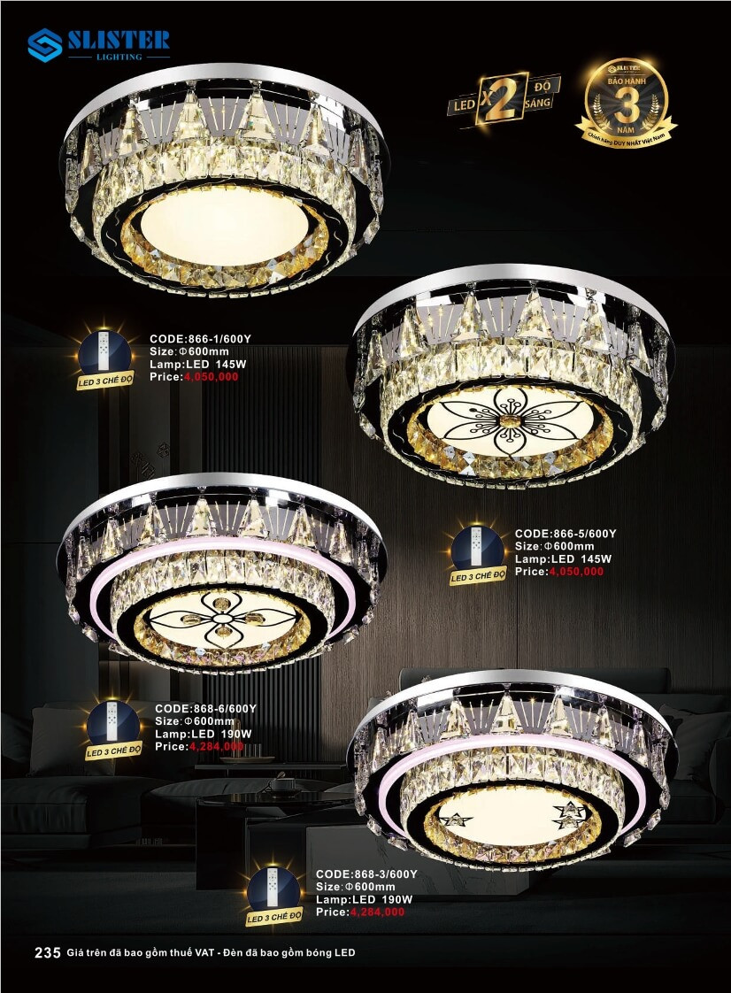 Catalogue đèn trang trí Slister Lighting