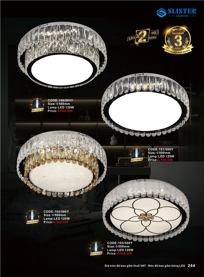 Catalogue đèn trang trí Slister Lighting