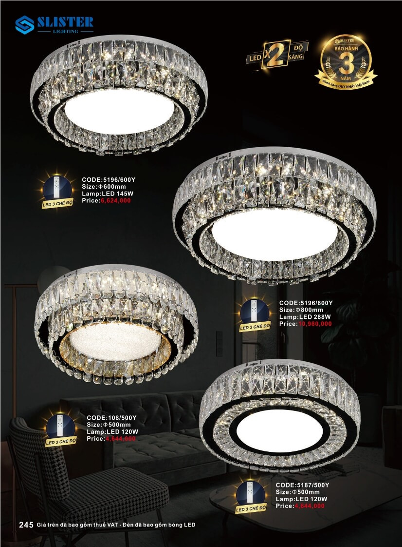 Catalogue đèn trang trí Slister Lighting