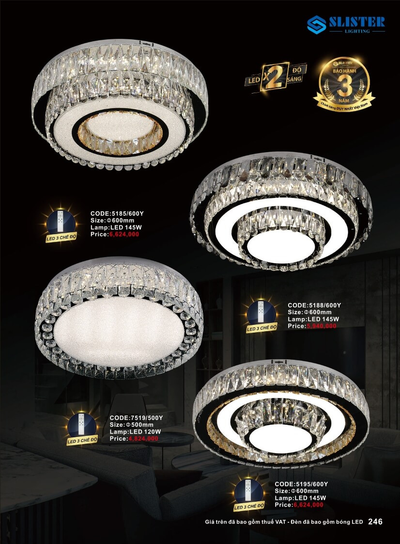 Catalogue đèn trang trí Slister Lighting