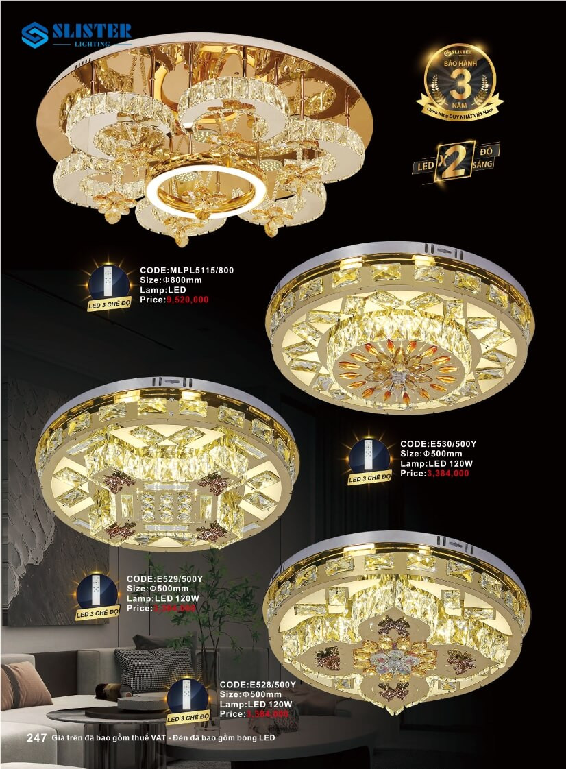 Catalogue đèn trang trí Slister Lighting