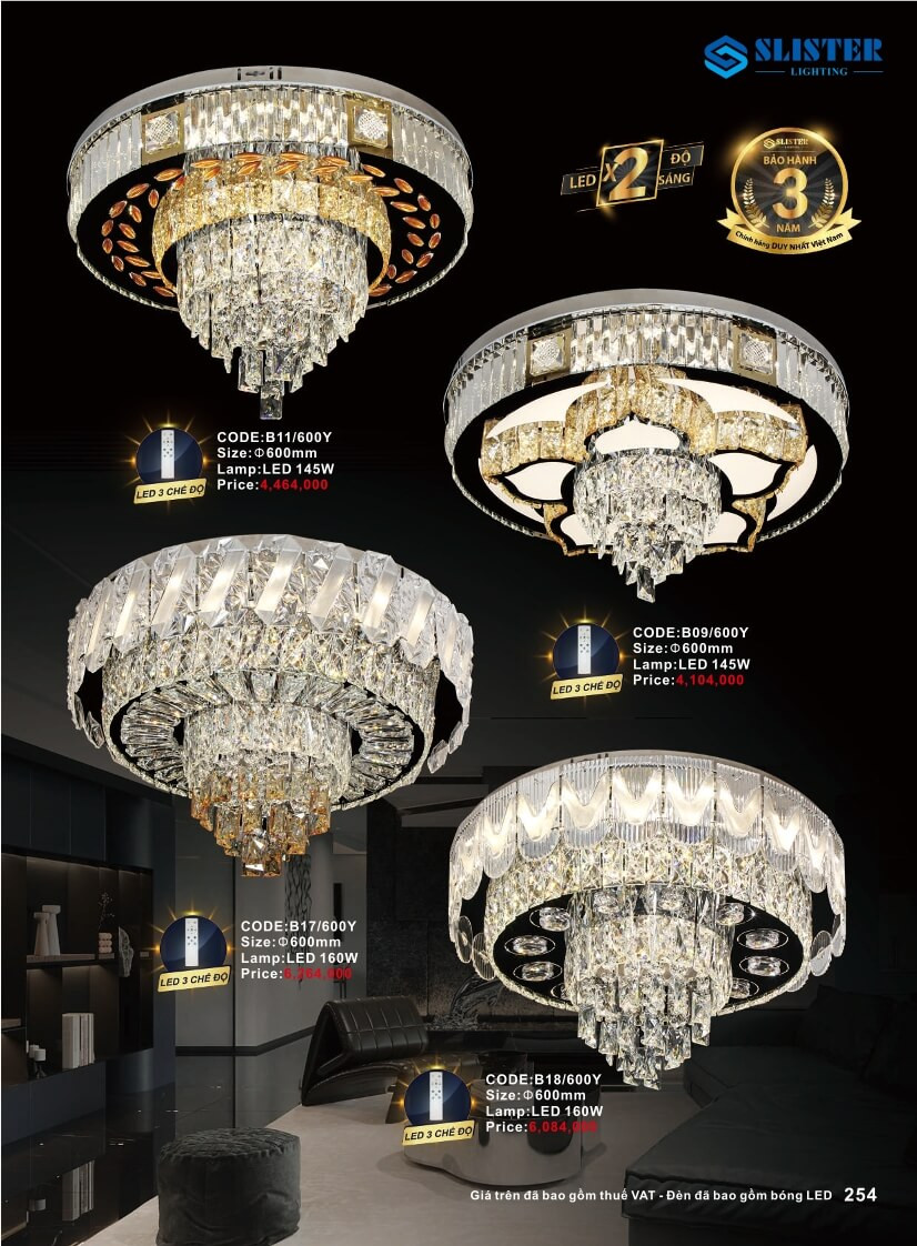 Catalogue đèn trang trí Slister Lighting