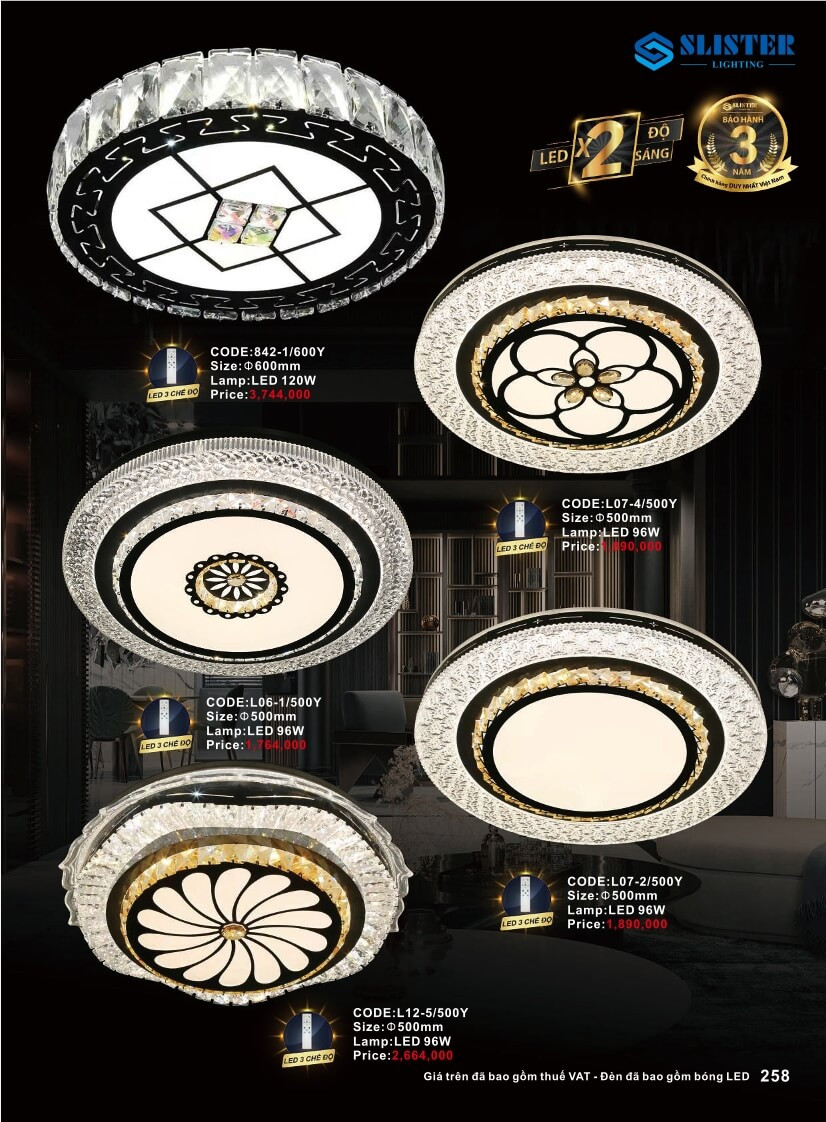 Catalogue đèn trang trí Slister Lighting