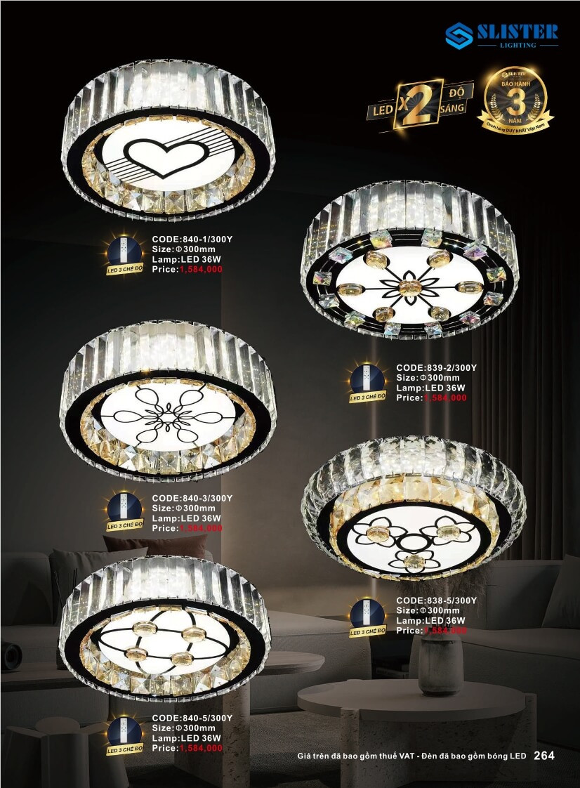 Catalogue đèn trang trí Slister Lighting