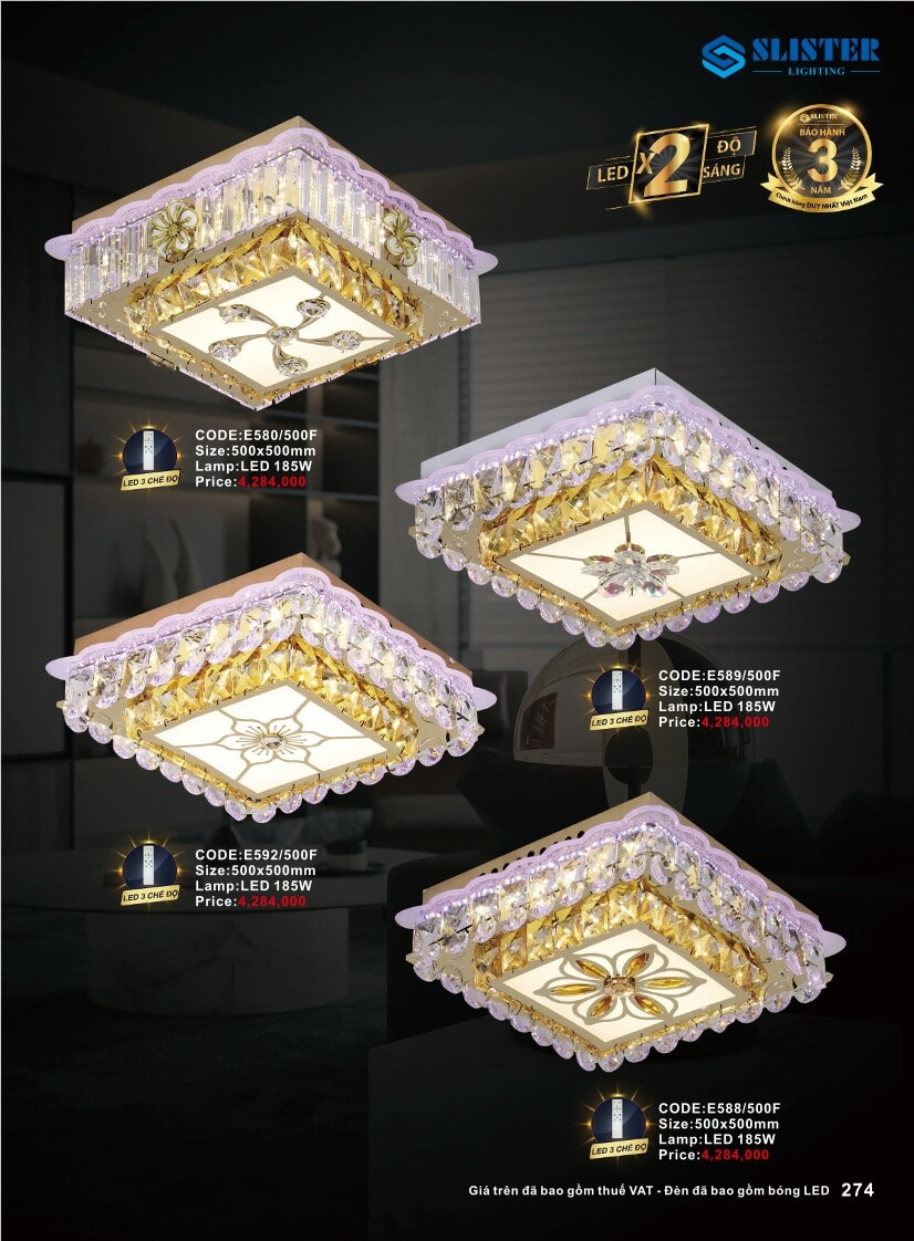 Catalogue đèn trang trí Slister Lighting