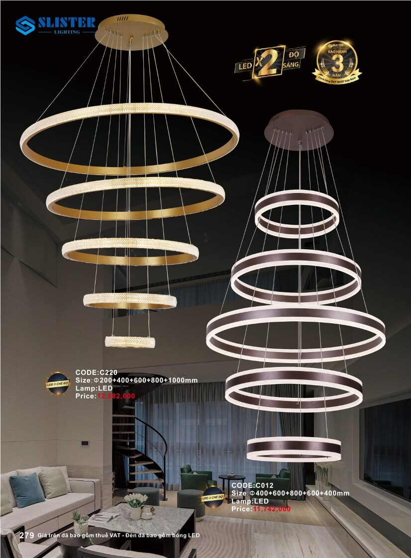 Catalogue đèn trang trí Slister Lighting