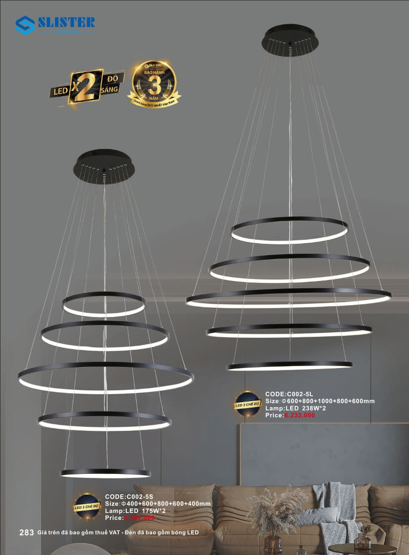 Catalogue đèn trang trí Slister Lighting