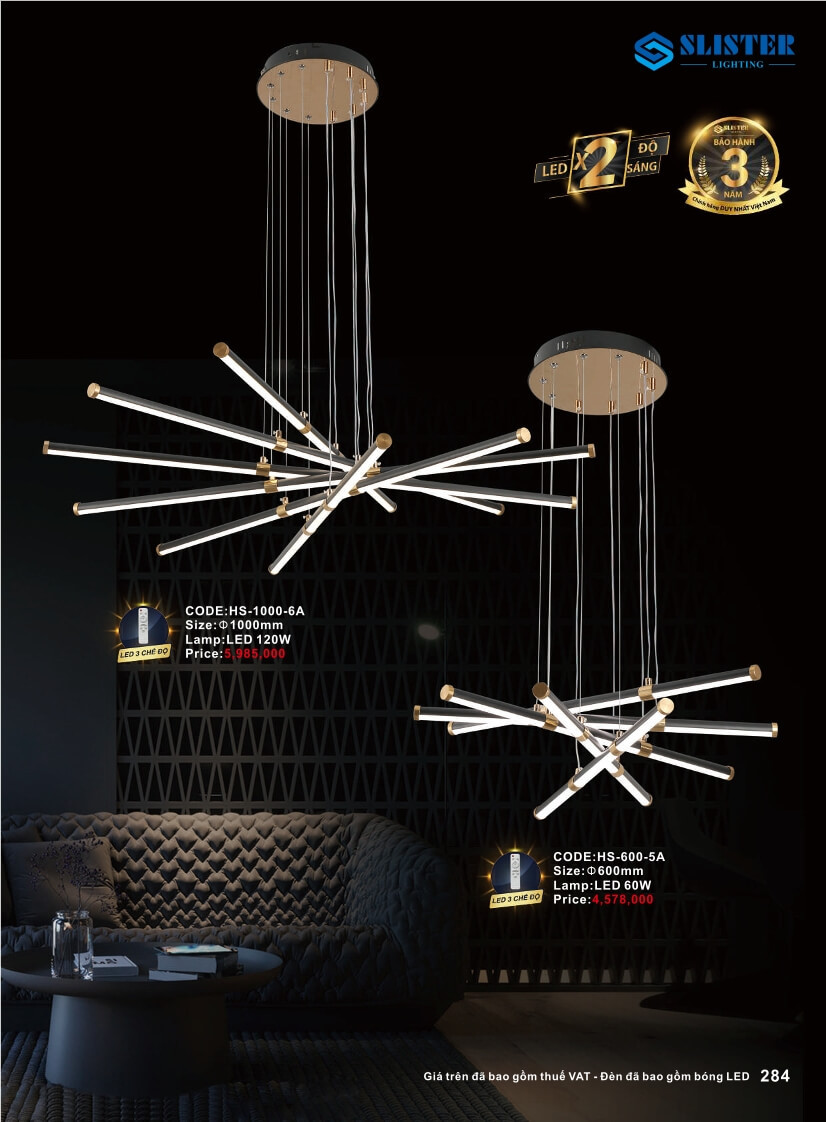 Catalogue đèn trang trí Slister Lighting