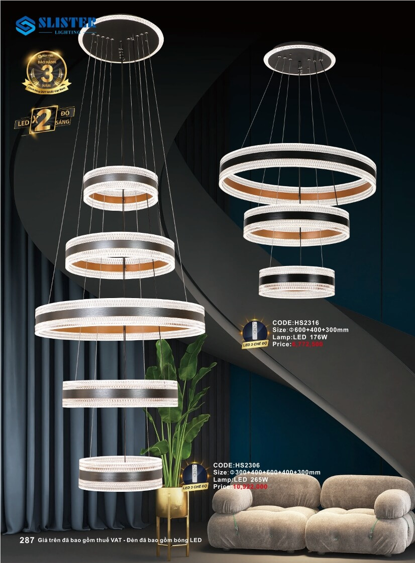 Catalogue đèn trang trí Slister Lighting