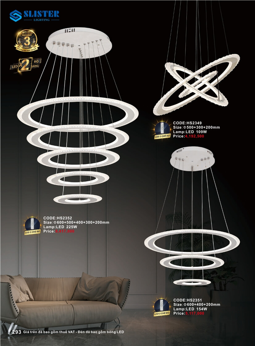 Catalogue đèn trang trí Slister Lighting