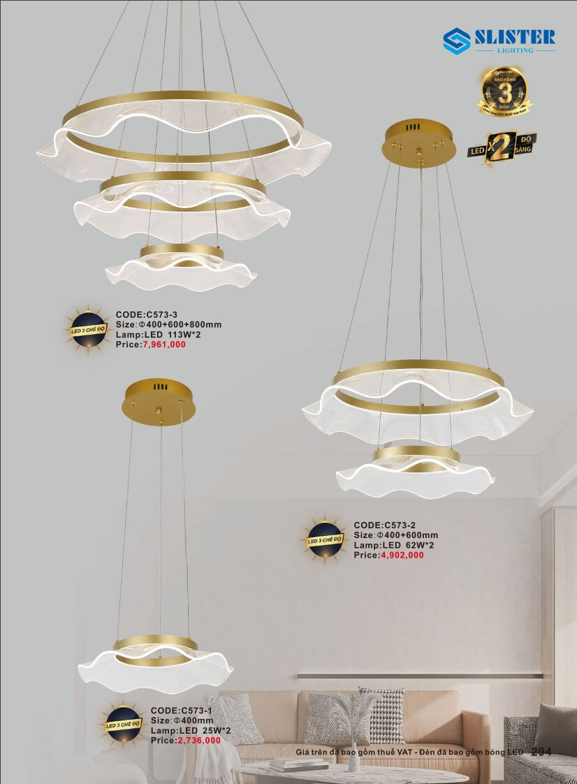 Catalogue đèn trang trí Slister Lighting