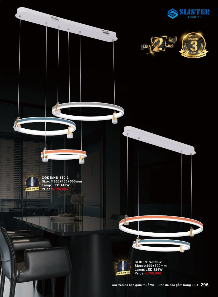 Catalogue đèn trang trí Slister Lighting