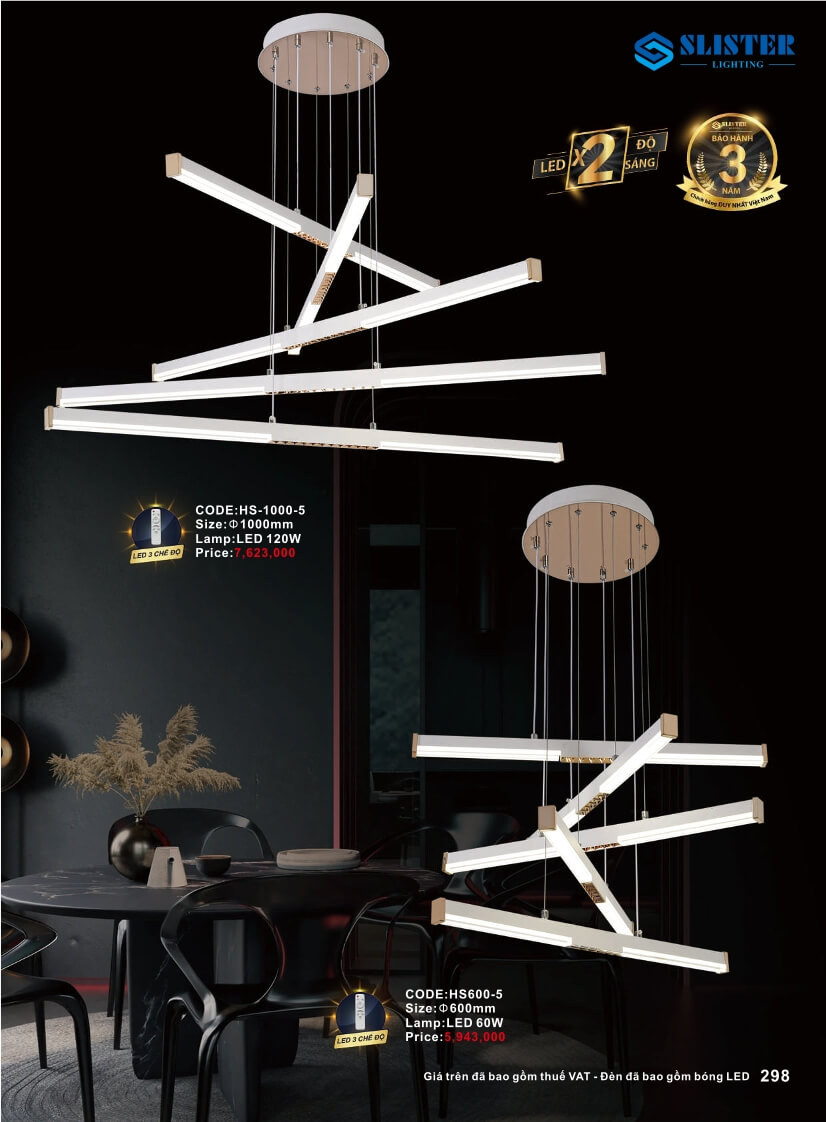 Catalogue đèn trang trí Slister Lighting
