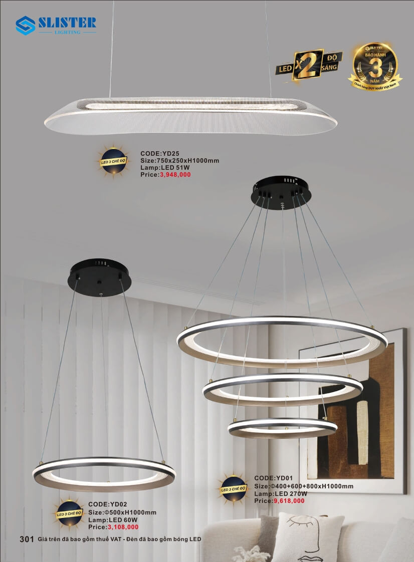 Catalogue đèn trang trí Slister Lighting